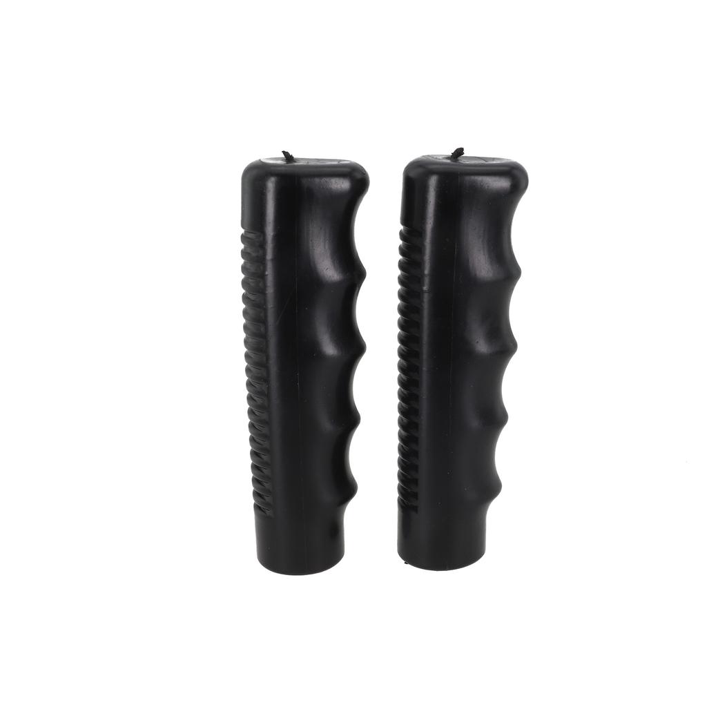 2 Pieces Black Rubber Handles for Wheelbarrow Tubes Designed for 25mm Diameter Offering Non Slip Grip and Long Lasting Use
