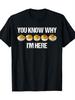 Retro You Know Why I'M Here Deviled Egg Graphic T-Shirt - Funny Thanksgiving Party Outfit Heavyweight Relaxed Fit Tee Suitable for Holiday Gatherings 