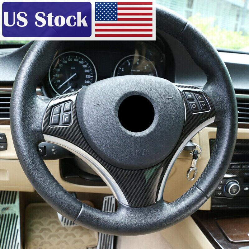 Carbon ABS Steering Wheel Trim Cover For 2005-2012 BMW 3 Series E90 E92 E93 US