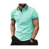 Men’s Short Sleeve Polo Shirt Classic Fit Soft Cotton Knit Top with Trim and Button Placket for Casual Wear