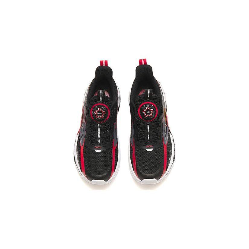 Anta Kids Energy Ring 8.0 Cushioning Non-Slip Shock Absorbing Durable Low-Top Running Shoes Kids Running Shoes Black Red 312245581-1