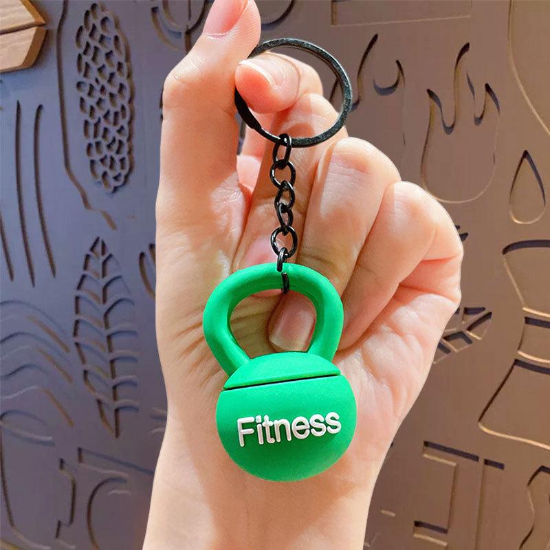 High-Grade Mini Fitness Equipment Keychain Charms & Ornaments