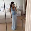 Foreign Trade Women's Clothing New Fashion Neck Dress Flower Backless Holiday Style Slim European and American Dresses Women's Wholesale