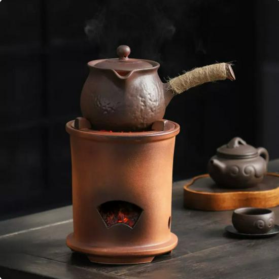 Volcanic Stone Electric Teapot Stove Set for Indoor Cooking and Gifting