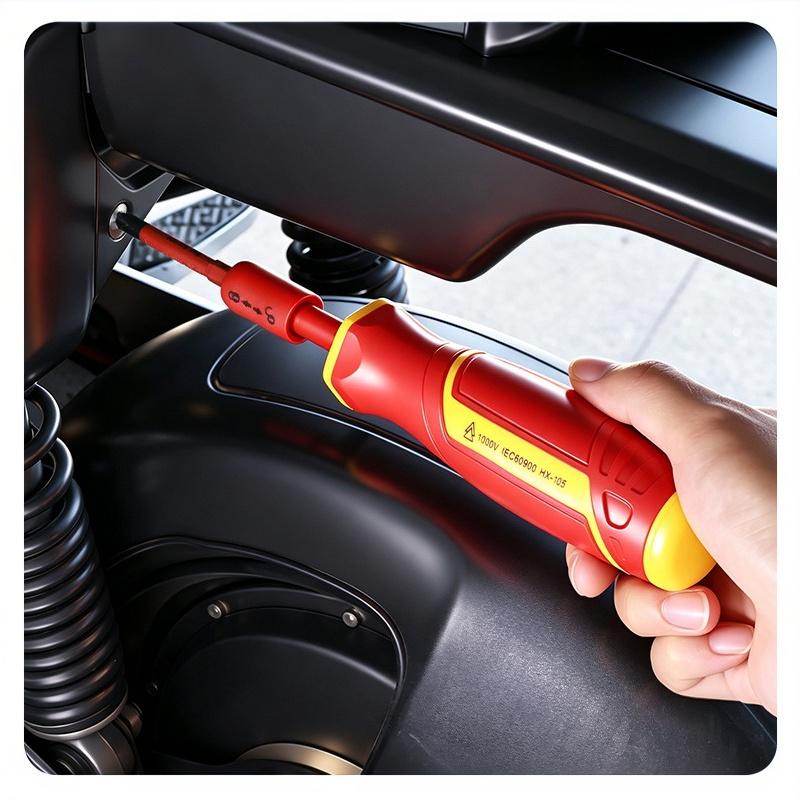 Insulated Screwdriver Set Magnetic Slotted Bits Interchangeable Multi-Purpose Electrician Tool Motorcycle Repair