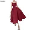 Rochie Casual de Vară Femei cu Guler Pătrat și Fără Mâneci