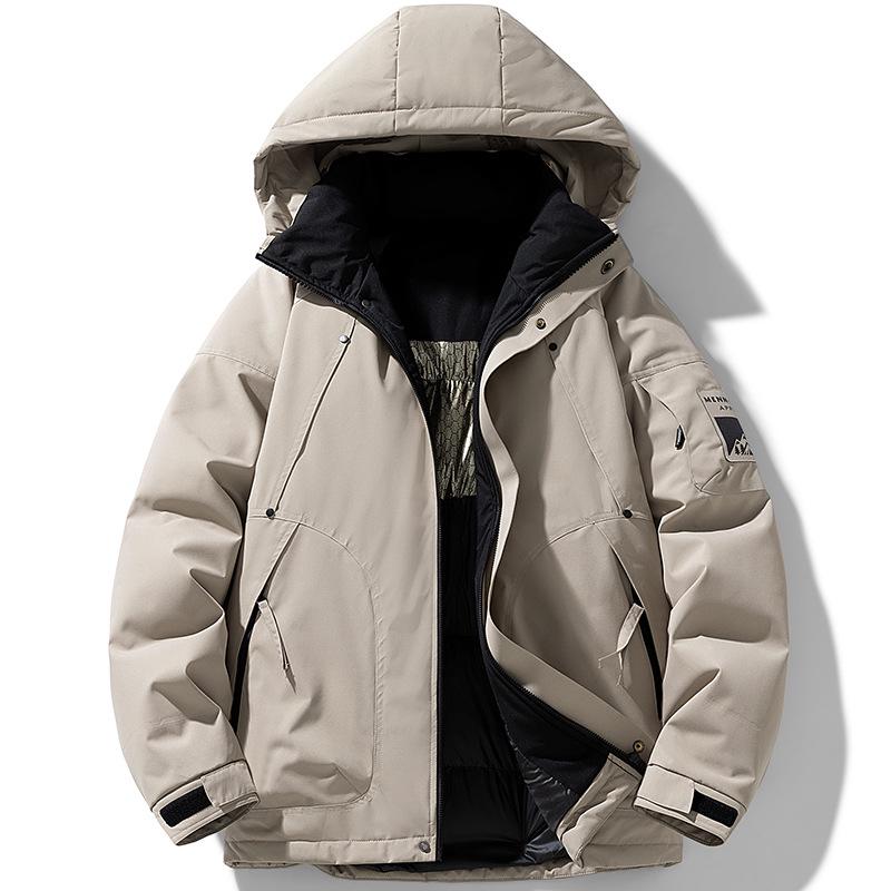 Herren 2025 Herbst/Winter Lässige Lockere Baumwolljacke - Warme Arbeitskleidung & Dicke Skijacke
