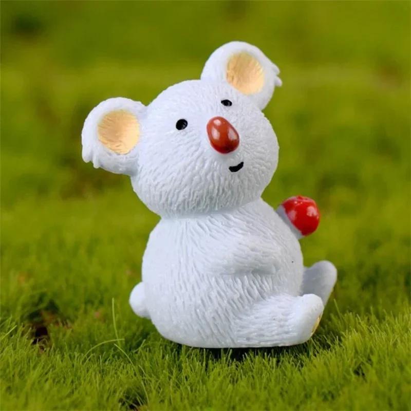 Home Decoration Accessories Lovely Koala Bear Mini Animal Model Figurine Different Posture Room Micro Landscape Resin Crafts