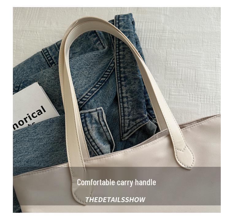 Korean-Style Large Capacity Spring 2024 Fashion Tote: Retro Casual Women's Shoulder Bag