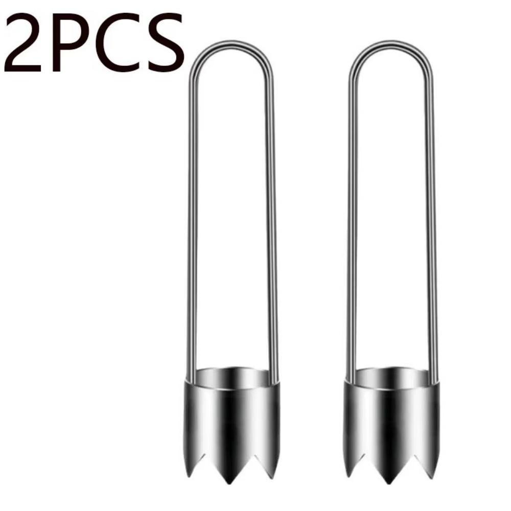 

2 sets of stainless steel core remover tools - suitable for apples, peppers, tomatoes, fruit core remover - durable and easy to