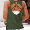 Hollow Back Three-piece Set, Side Adjustable Drawstring Boxers, Split Swimsuit for Women