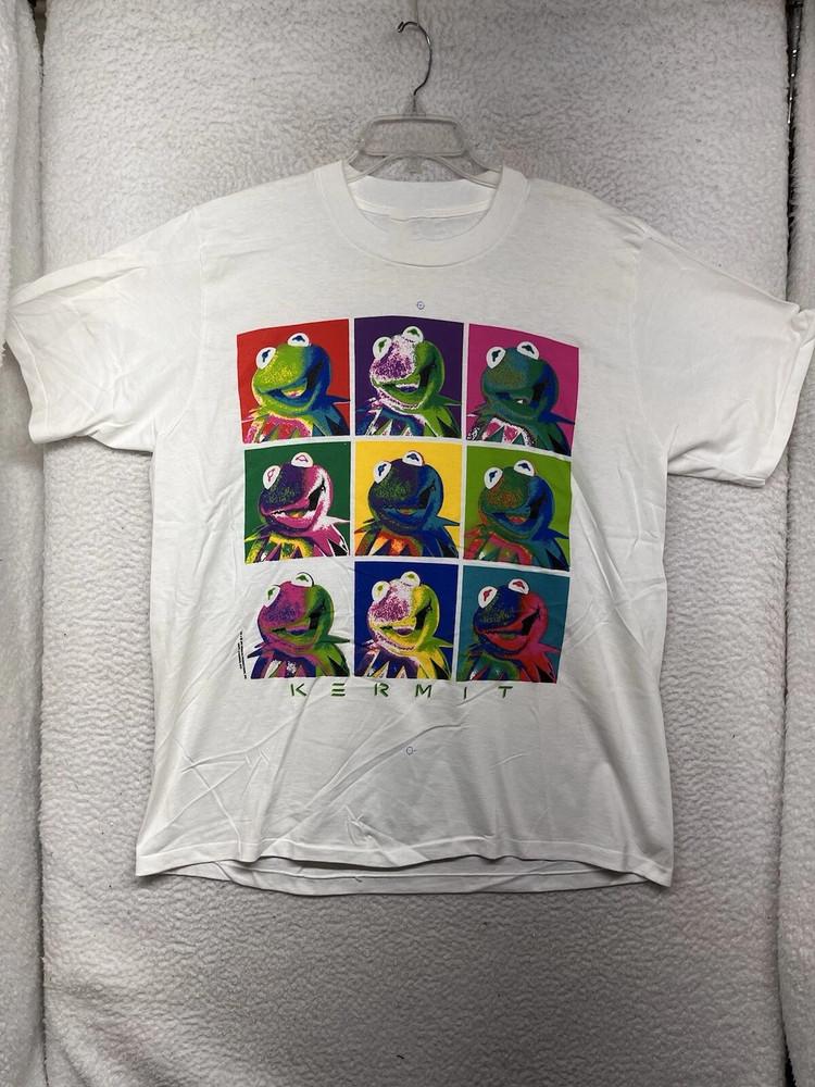 VTG Kermit The Frog White Classic T Shirt Full Size S5XL E072