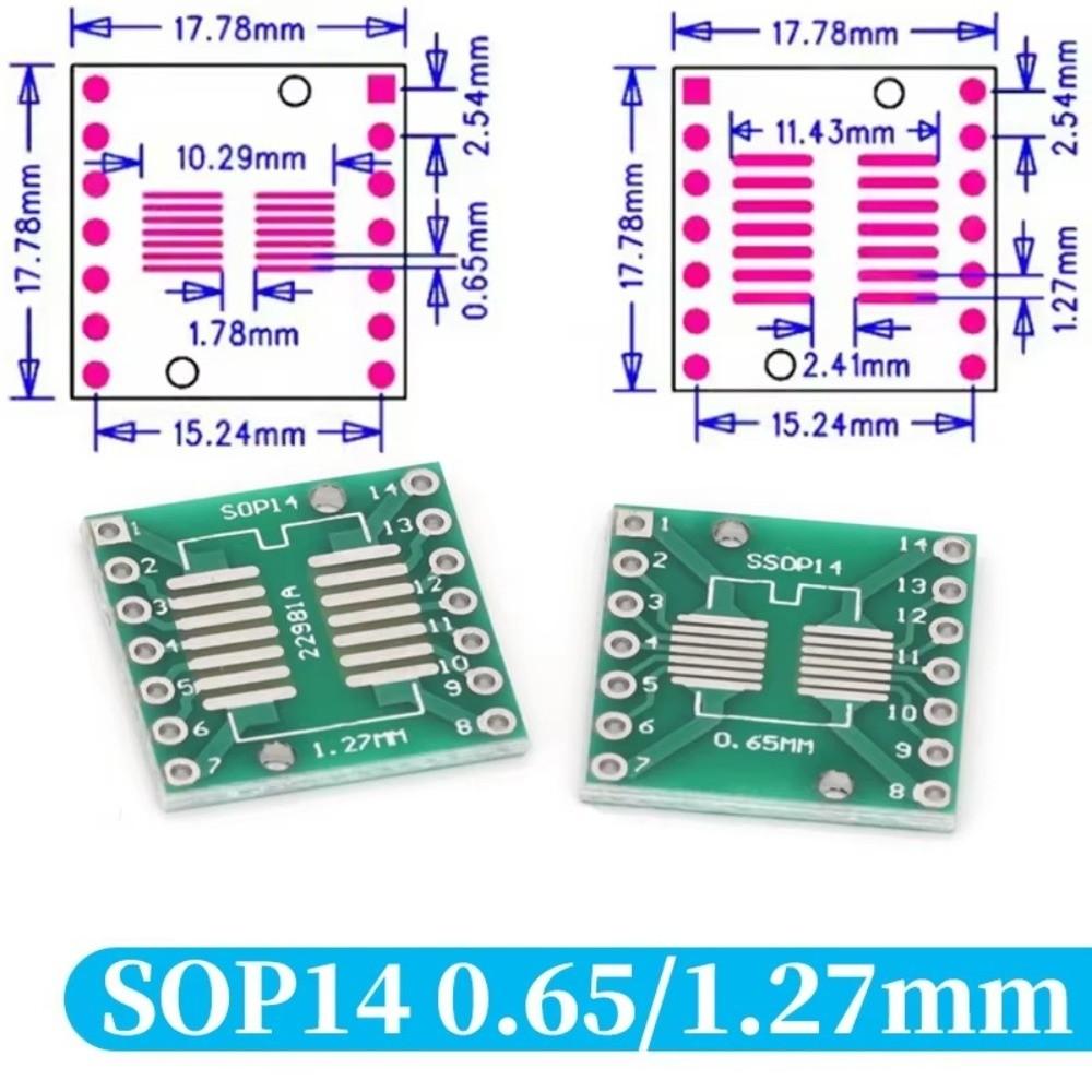 10Pcs Through-Hole Interface Patch Adapter Board Stable Soldering PCB Adapter Board  IC Testing