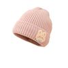 Korean Style Autumn and Winter Label Rabbit Woolen Hat for Women with Velvet and Thickening To Keep Warm Fashionable Knitted Hat Cold Hat
