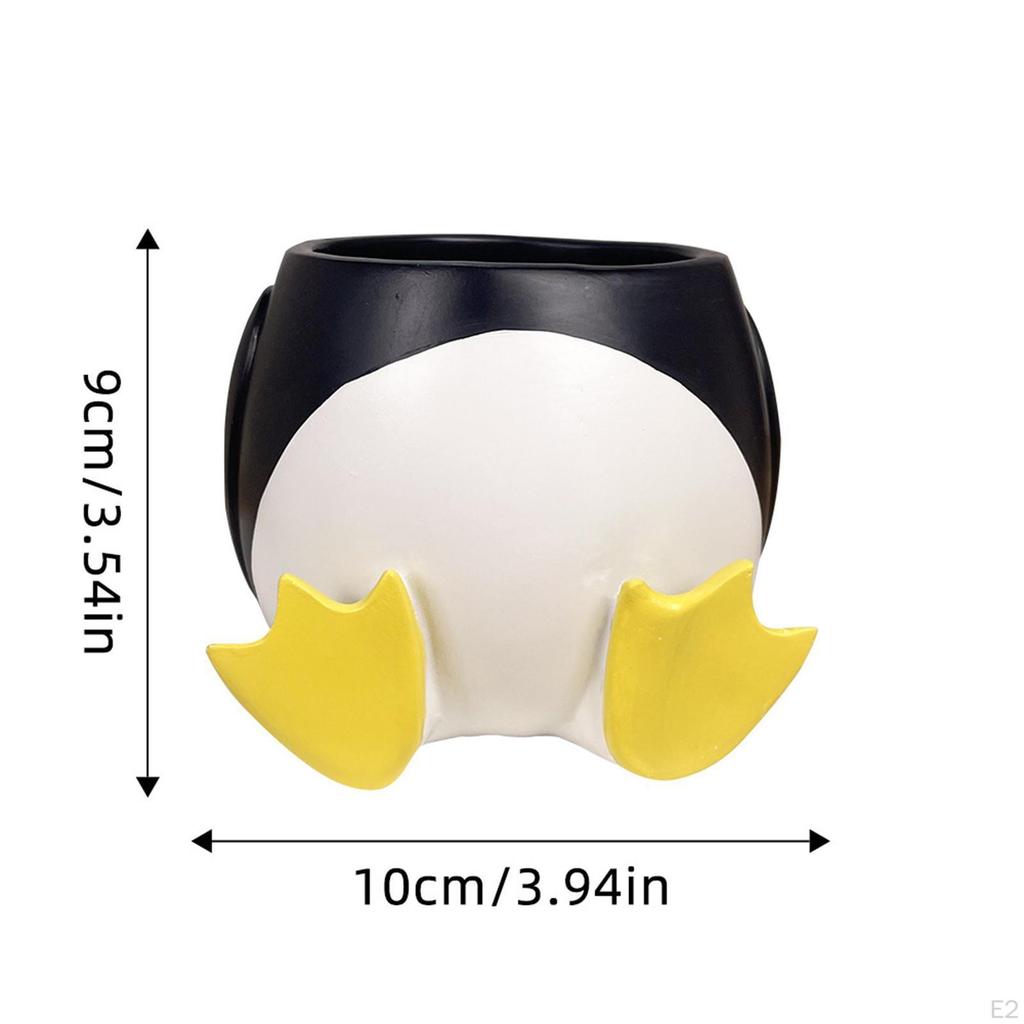 Ghiveci Pinguin,Container Depozitare Ghiveci de Flori,Statuie Pinguin Ghiveci de Flori Animal,Grădină