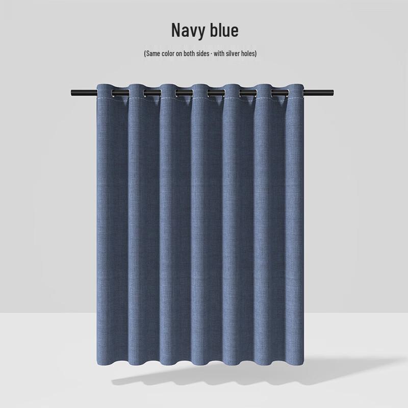Yicang Serene Blue Printed Waterproof Shower Curtain with Tie-backs