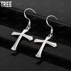 925 Sterling Silver Vintage Cross Earrings - Stylish Evening Jewelry