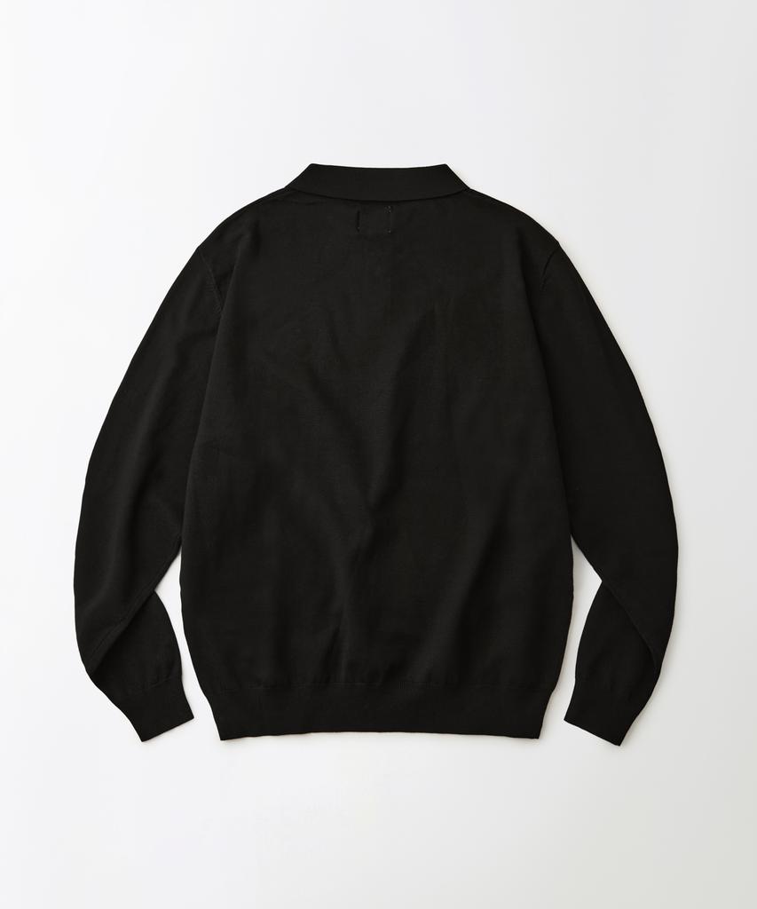 OUTSTANDING Mighty Tiger Knit Collar Shirt_Black