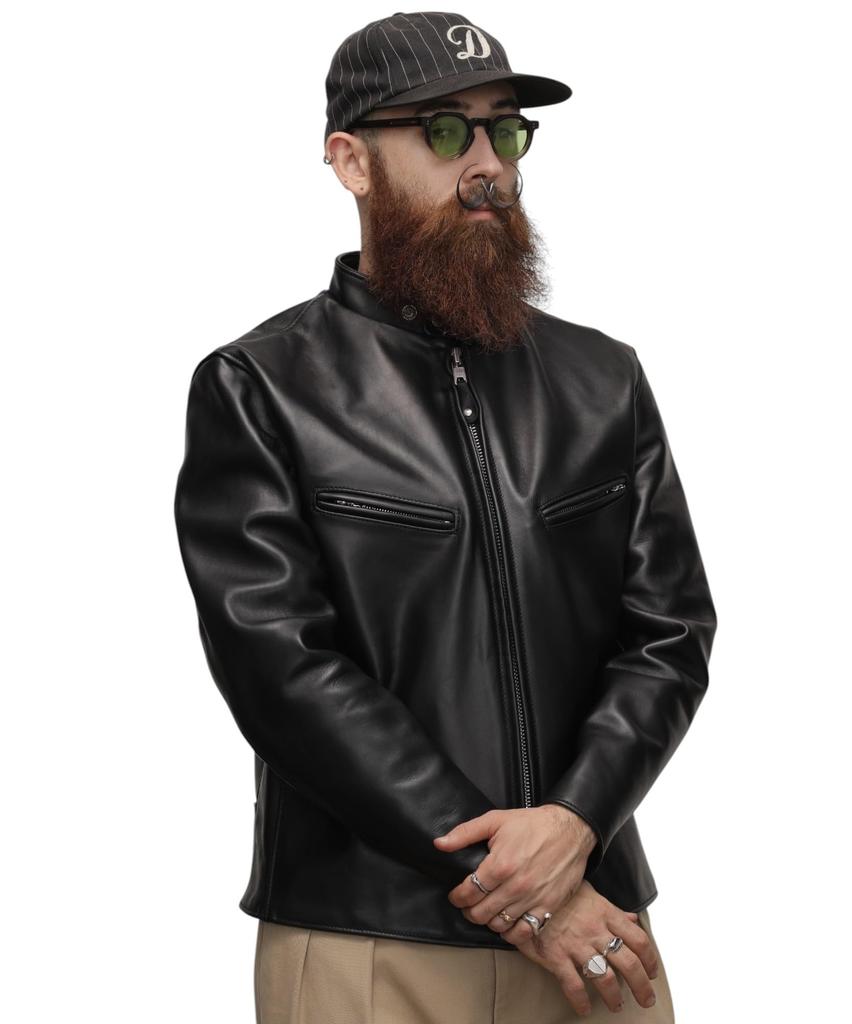 Schott 641XX STAND RIDERS Single Size 42 60's Rider's Jacket, Men's, 010, Black, 782-5950025