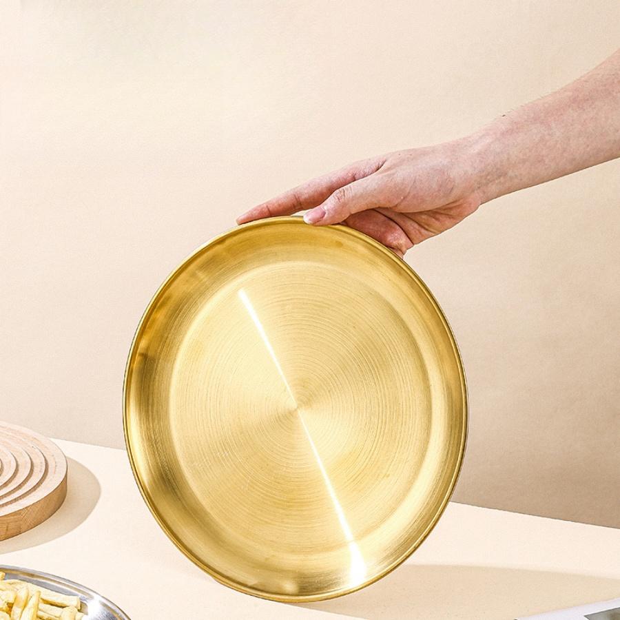 Stainless Steel Round Plate Grape Shaped Fruit Tray for Hotel Eco-Friendly Serving Food Tray