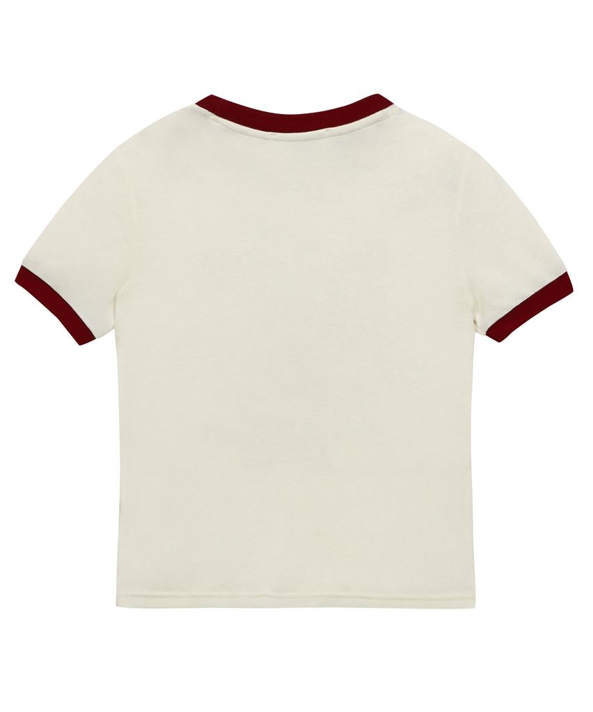 CNVS Betty Boop Sweet Sassy Tight Ringer Short Sleeve T-Shirt_Ivory