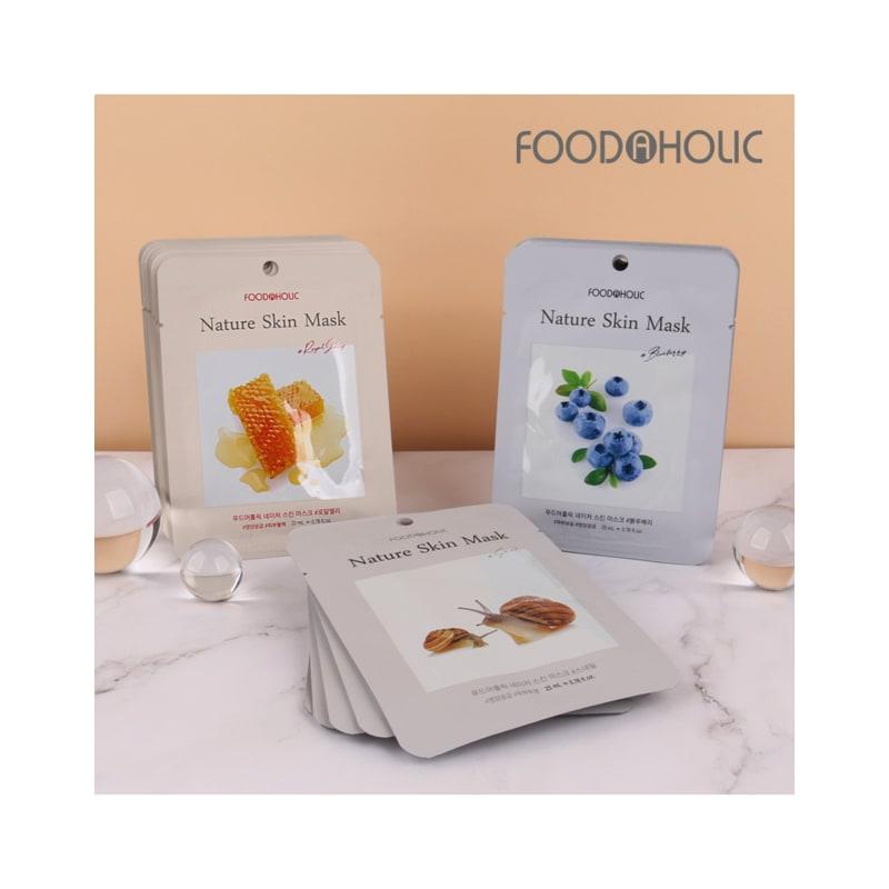 (30 listů) Přírodní vyživující maska (Šnek, Bobule, Královský)