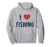 I Love Fishing Spinning Fisherman, High Sea Angler Hoodie