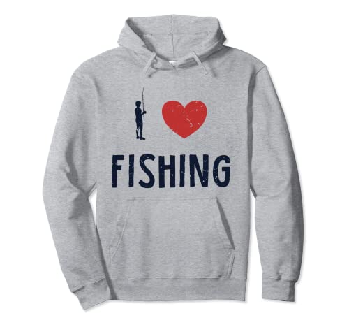 

I love Fishing Spinning Fisherman, High Sea Angler Hoodie