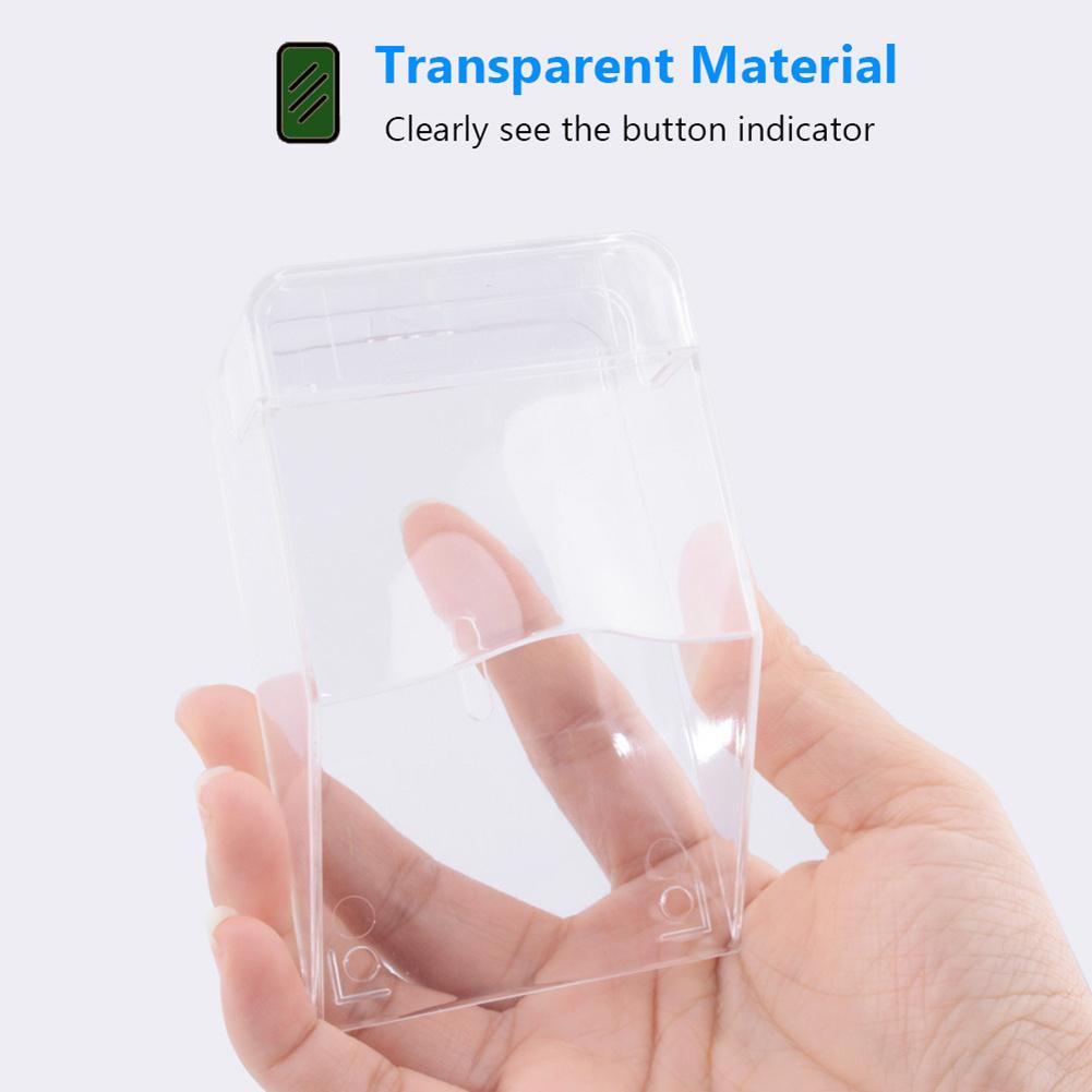 1 Pièce Couvercle Imperméable Transparent pour Sonnette de Porte Sans Fil avec Adhésif Double Face Sonnette de Porte Intelligente Transmetteur Extérieur Carillon Fournitures