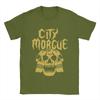 Three Head Skull City Morgue T Shirts Men's Cotton Awesome T-Shirt Crewneck Tees Short Sleeve Clothing Summer