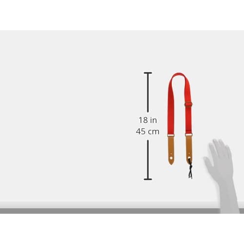 LIVE LINE Ukulele Strap, Acrylic & Cotton, Red, YUS14RED