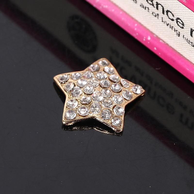 Engood 50Pcs Five-pointed Star Rhinestone Pearl Alloy Buttons Sewing Trim & Embellishments Craft DIY Hair Accessories Buckles