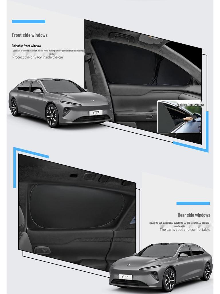 NIO ET7 Car Sunshade: Sunroof Heat Insulation & Anti-Peeping Modification Supplies