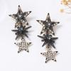 Błyszczące Kryształowe Cyrkonie Gwiazdki Wiszące Kolczyki Dla Kobiet Modna Biżuteria na Imprezę Świąteczną Prezenty