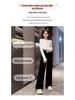 Girls' 2025 Autumn/Winter Fashionable Fleece-Lined Wide-Leg Pants