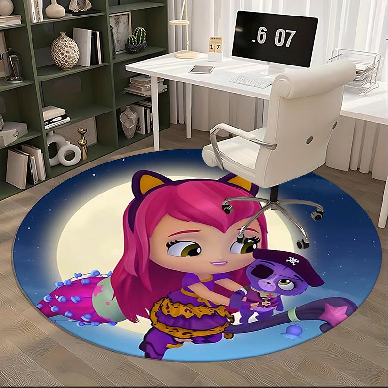 Little Charmers Chair mat Round Rug Office carpet, Non slip, Suitable for Living Rooms, Bedrooms,Decor1205760a