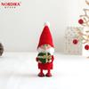 Nordica Nisse Christmas Wooden Doll Heartful Santa Green x Gold