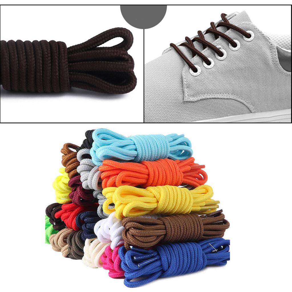 1 Pairs Premium Round Boot Laces, 4mm Diameter Walking Boot Laces for Walking Boots, Heavy Duty Work Boot Laces for Work Boots