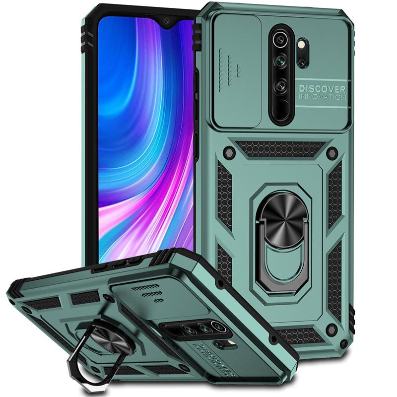 Full Cover For Redmi Note 8 Pro Case Redmi Note 8 Pro Push Window Magnetic Ring Phone Holder Back Case For Redmi Note 8 Pro Case