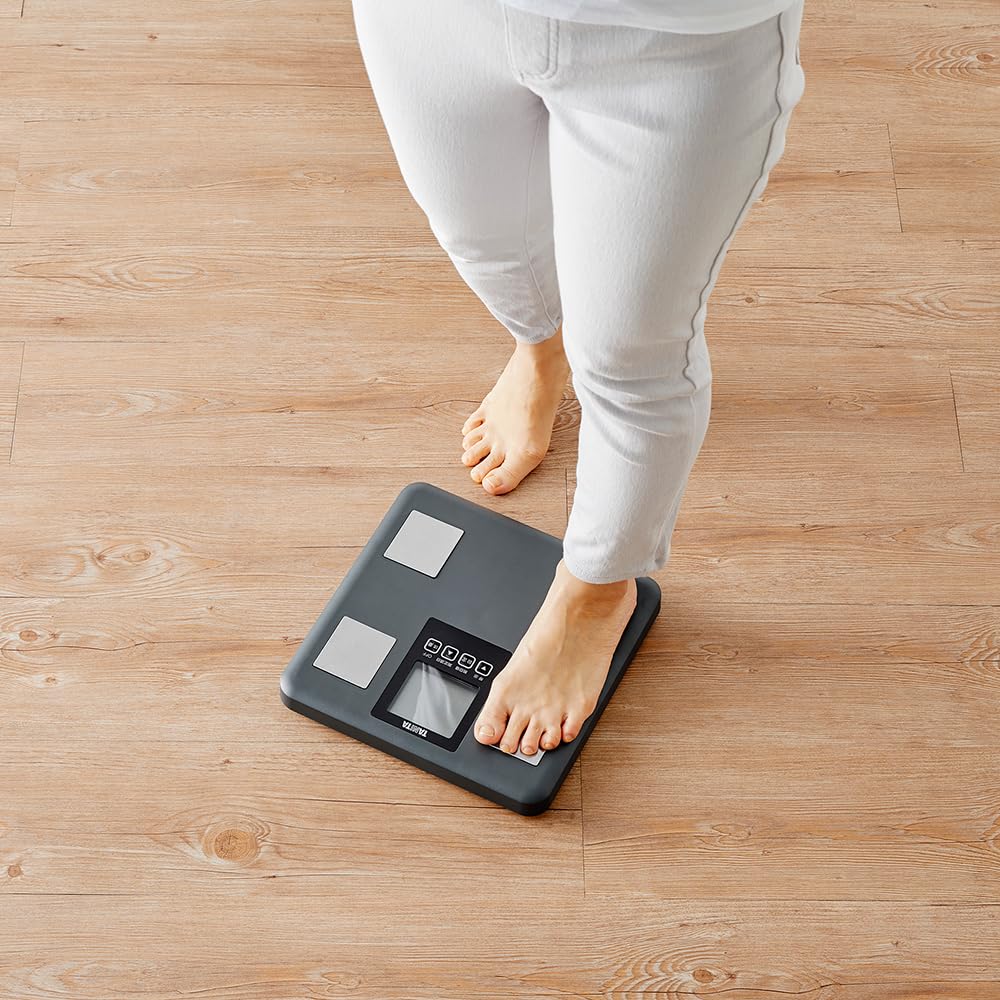 Tanita Digital Body Composition Scale Dark Gray Measures Body Fat and Visceral (BC770DG) - - BMI, Percentage, Fat.