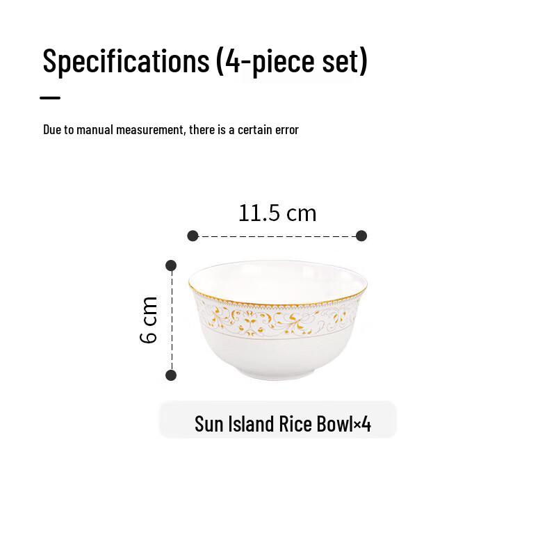 Jingdezhen European Ceramic Rice Bowl Set