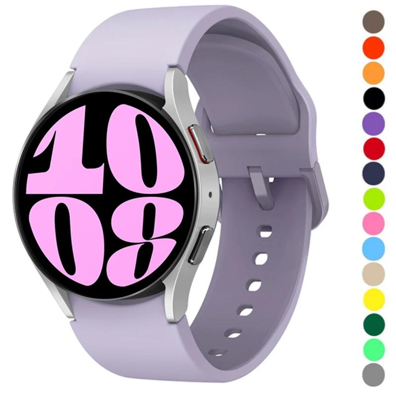 Silicone Strap For Samsung Galaxy Watch 7 6 5 4 FE 44mm 40mm 5 pro 45mm sport band 20mm No gap Bracelet Galaxy Watch 6-4 classic 3