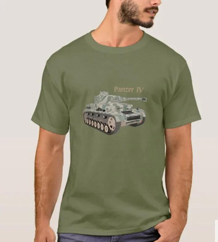 German Panzer IV WWII Medium Tank Military Enthusiasts TShirt Summer Cotton Short Sleeve ONeck Mens T Shirt New S3XL