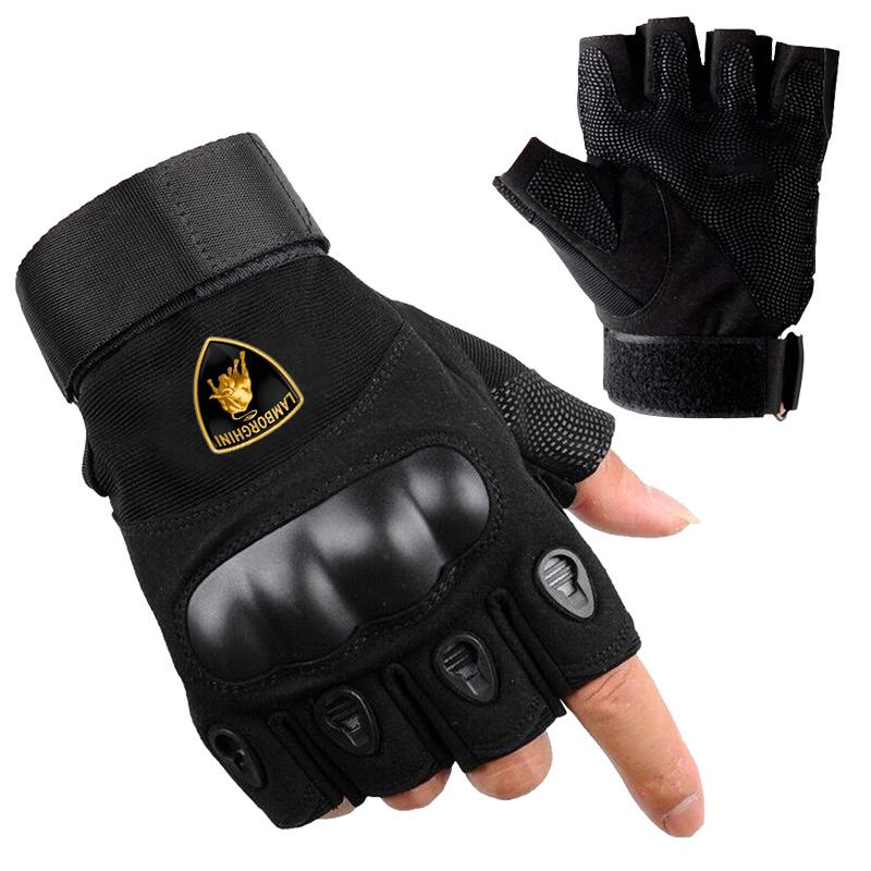 Motorcycle Outdoor Climbing Protection Tactical Men's Half Finger GlovesFor Lamborghini Urus Huracan AventadorPremiumAccessories