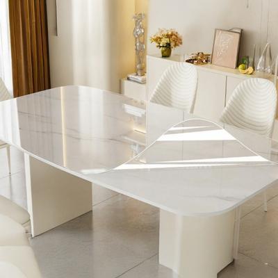 Yousheng Clear Table Mat Non-Slip PVC Desk Protector Mat Heat Resistant Waterproof Oil Resistance Desk Mat for Vanity Coffee Table Kitchen
