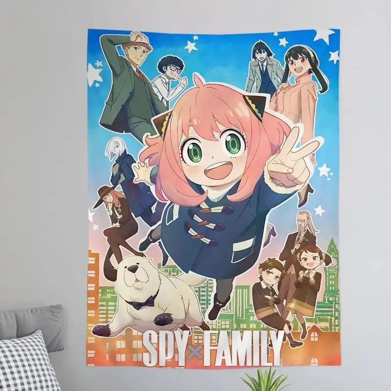 Spy x Family Tapestry, Anya Forger Anime Print Wall Hanging for Bedroom, Living Room, Dorm & Otaku Room Decor