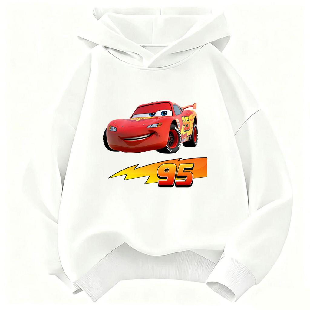 Cars Lightning McQueen Boys' Casual Cartoon Hoodie