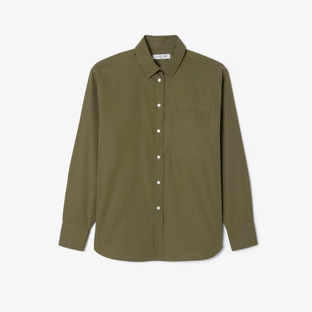 [lacoste] Women's Oversized Poplin Shirt CF0215-55NE9F