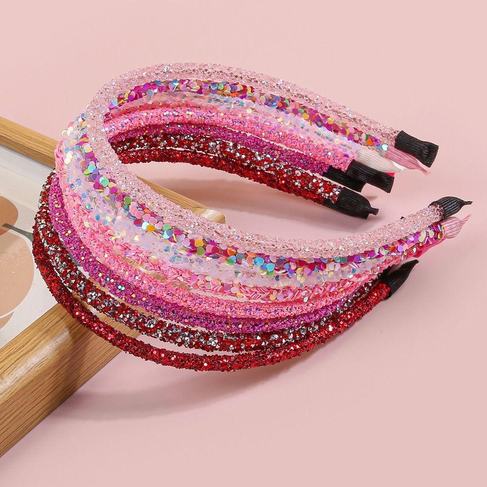 Sweet Sequin Headband Colorful Glitter Hair Band Fashion Sequins Hair Hoop For Girls Women