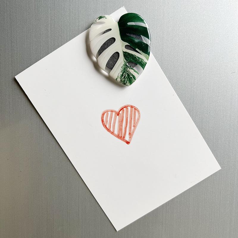 Plant Leaf Pattern Acrylic Refrigerator Magnets - Soft, Magnetic, Decorative Patches